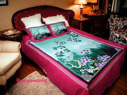 Beautiful digital printed bed sheet price in Bangladesh