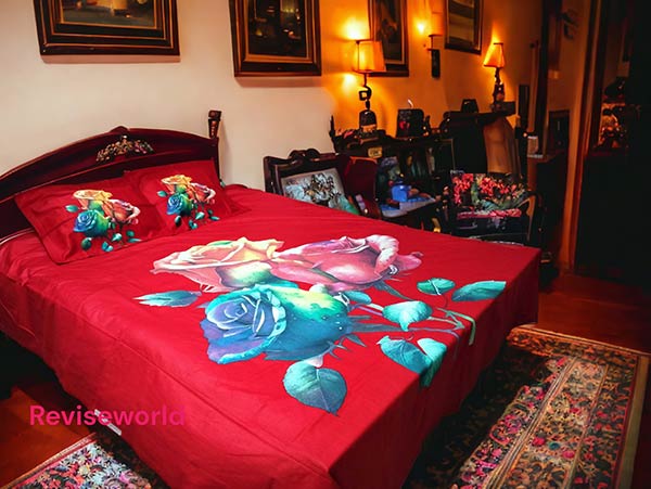 Rose flower in Red bed sheet price in Bangladesh