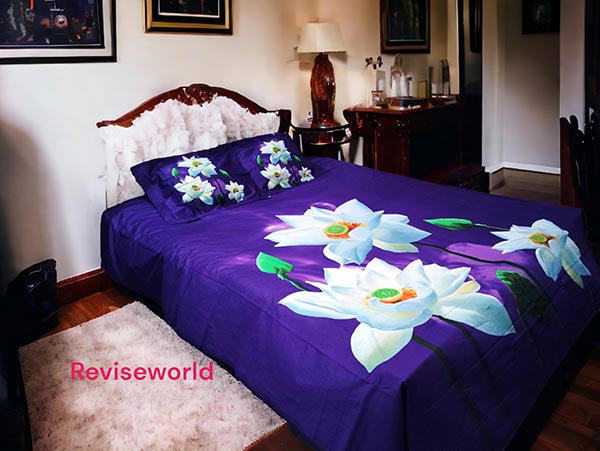 Depp Purple Color Bed sheet bed sheet price in Bangladesh