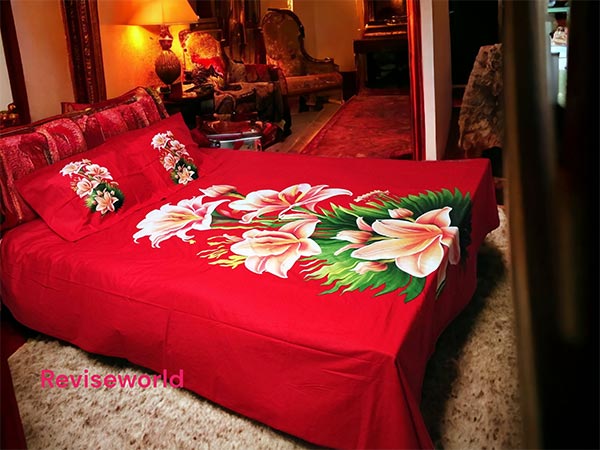 Flower in Red bed sheet price in Bangladesh
