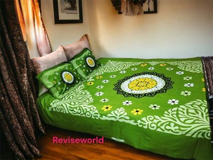 Green Alpona Bed sheet Price in Bangladesh