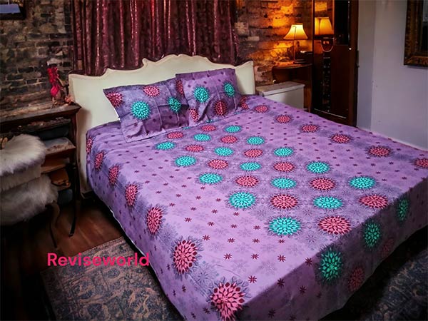 Multi Pattern in Violet bed sheet price in Bangladesh
